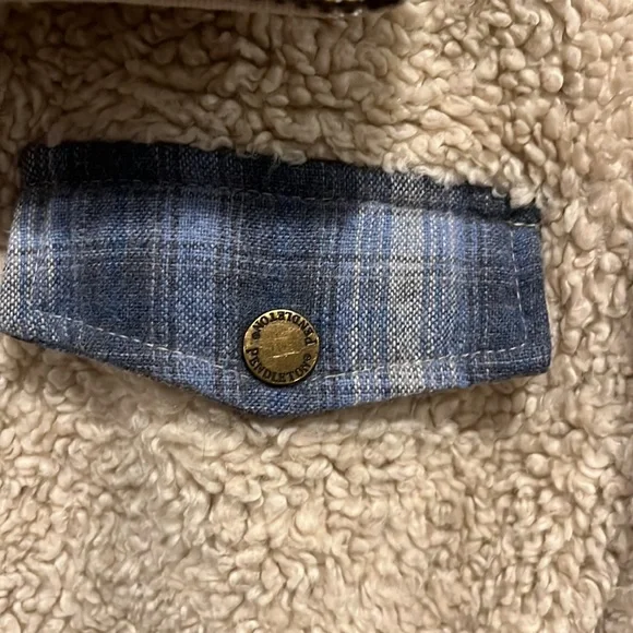 Pendleton Sherpa Teddy Flannel Trim Jacket - Picture 3 of 7